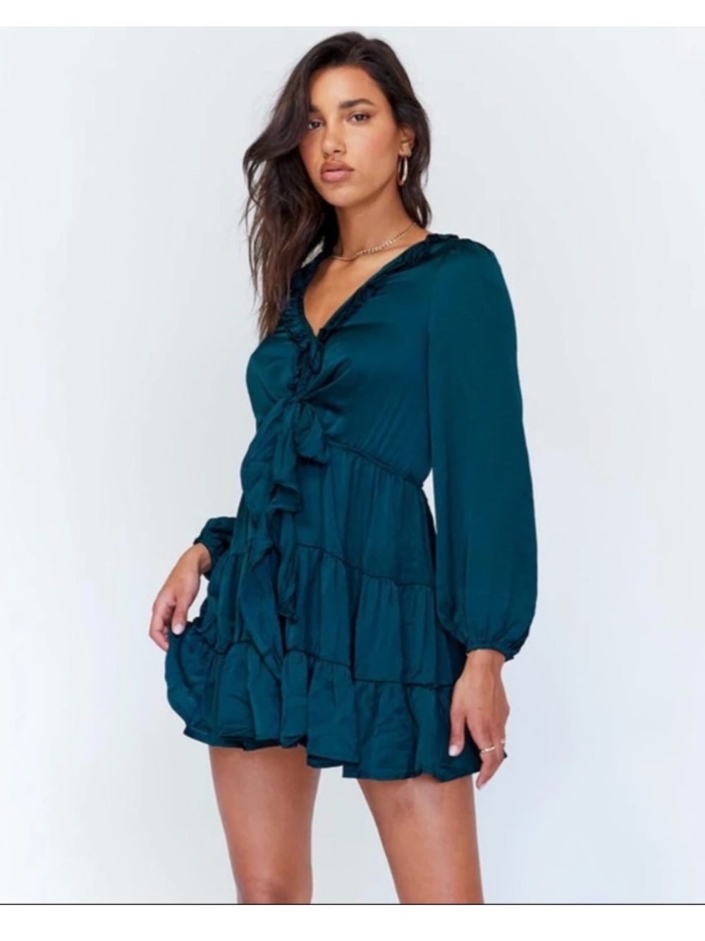 Princess Polly Randi Mini Dress - Teal Size 4